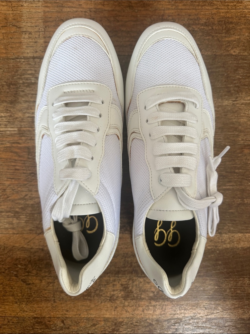 Men's vegan White Lace-Up Athletic Sneakers